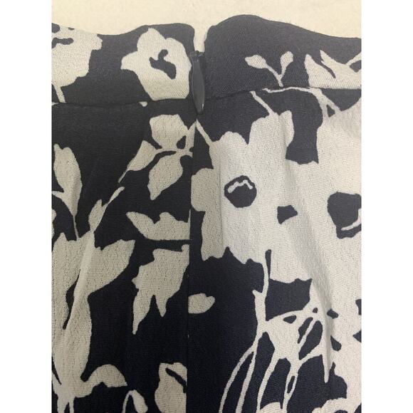 Talbots Swing skirt size 12 Black/White Floral Polka Dot Maxi Polyester NWT $119 - Picture 7 of 9
